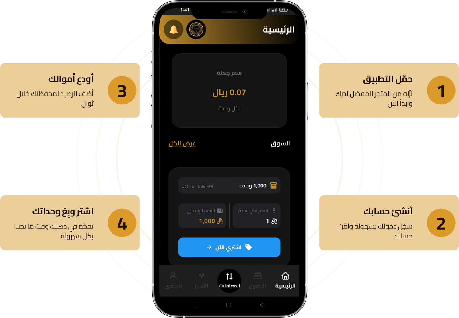خطوات استخدام التطبيق